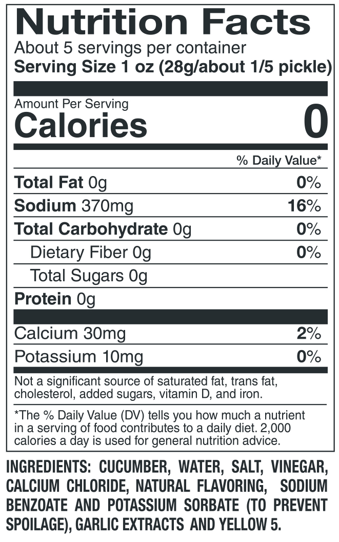 Kosher Garlic Pickle Van Holten's Zesty Garlic Pickle