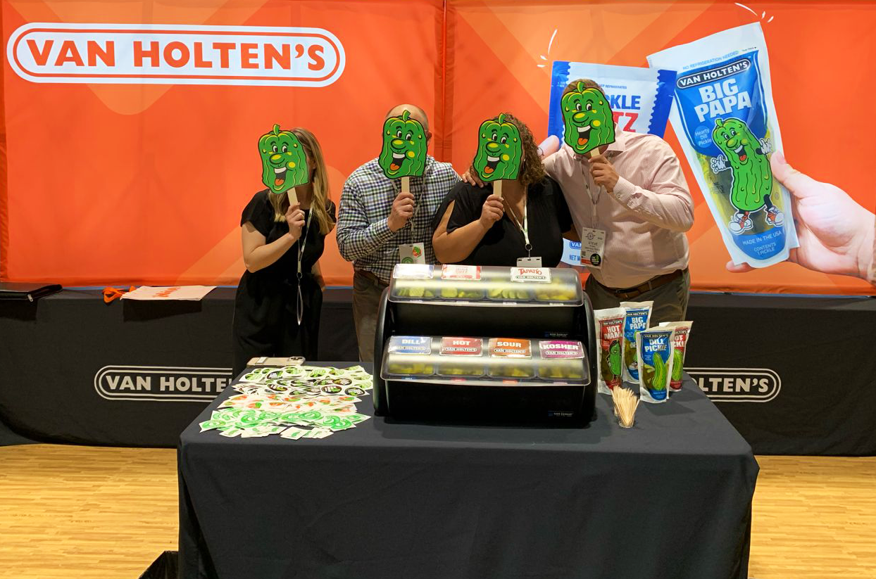 Group Of Employees At Trade Show