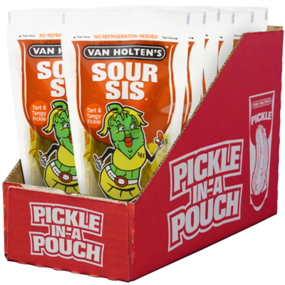 Sour Sis Pickle-in-a-Pouch Case Angled