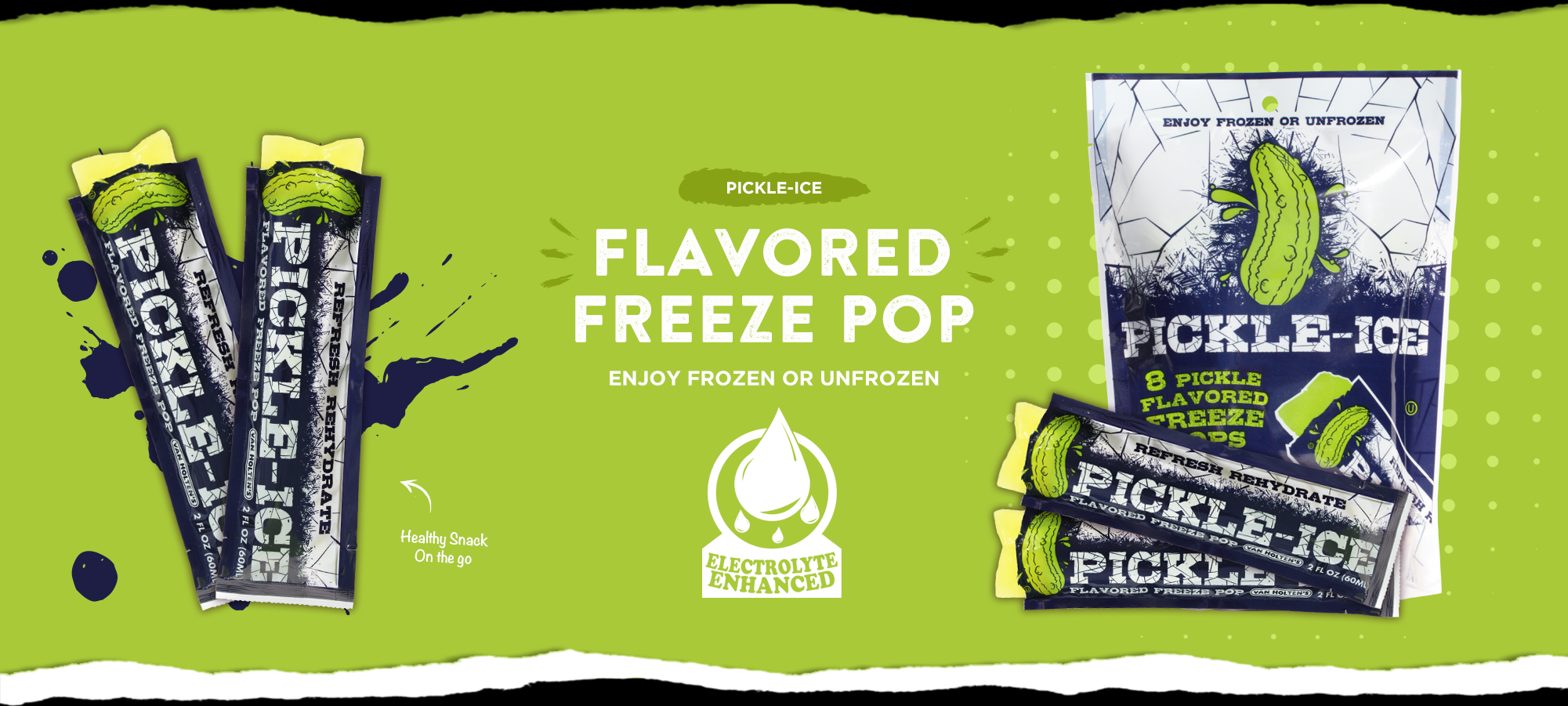 Pickle Ice Flavored Freeze Pop