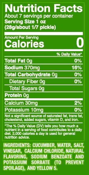 1012 Pickle Rick Nutrition Facts Ingredients