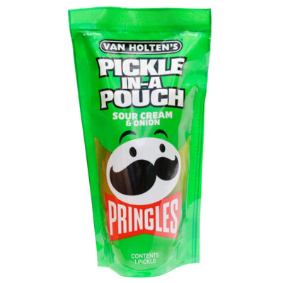 Pringles Sour Cream and Onion Pouch Front Pringles Sour Cream and Onion Pouch Front