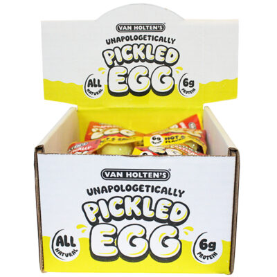 Van Holtens Pickled Egg Hot & Spicy Case Front Van Holtens Pickled Egg Hot & Spicy Case Front